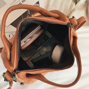 TTOU жените велур и кожени чанти голям капацитет пазарска чанта с високо качество е голяма ежедневна чанта дамска чанта мека Bolsas