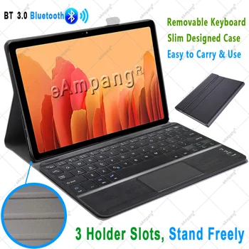 TtrackPad клавиатура калъф за Samsung Galaxy Tab A7 10.4 2020 тъчпад Bluetooth клавиатура калъф SM-T500 SM-T505 Funda на Корпуса