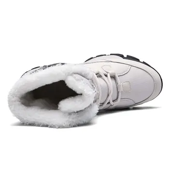 TUINANLE Snow Boots зимни ботильоны за жени качество микрофибър топъл плюш Клин любовник обувки размер 45 Черен обувки боти