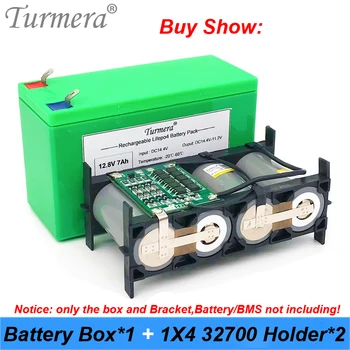 Turmera 32650 32700 Lifepo4 Battery Storage Box с група 1x4 дървен материал за непрекъсваемо захранване 12V и използването на батерията E-bike 2020