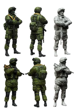 [tuskmodel] 1 35 мащабна смоляная модел фигурки комплект съвременни руски войници e1