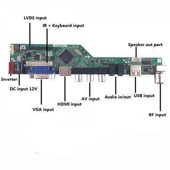 TV HDMI AV VGA USB RF LCD LED такса контролер комплект карти само за 17.0 