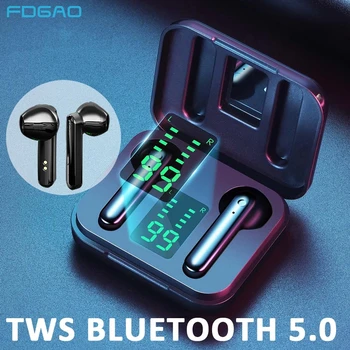 TWS Bluetooth 5.0 безжични слушалки HiFi безжични Bluetooth слушалки с микрофон спортни слушалки сензорно управление слушалки за телефонни разговори