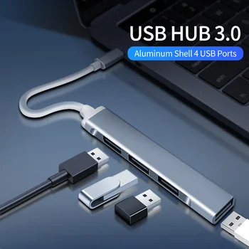 Type C 3.1 C USB ХЪБ 3.0 2.0 Multi 4 Port Splitter за Lenovo Xiaomi Macbook Pro Air PC Notebook Computer аксесоари за преносими компютри