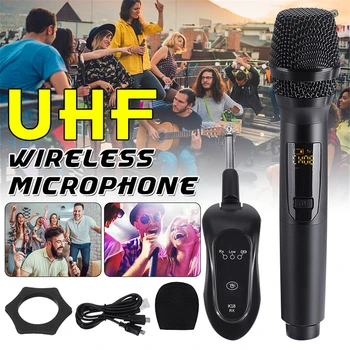 UHF K18 RX Акумулаторна батерия за безжичен микрофон ръчен микрофон, Подвижни микрофона с батерия за концерт парти сватбена бара