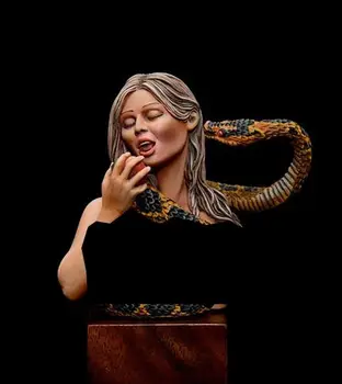 Unassambled 1/10 първата жена със змия бюст WITHTOUT база исторически смола комплект умален модел неокрашенная