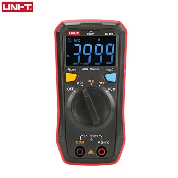 UNIT UT123 Auto Range Mini Digital Multimeter тестер на температурата данни задръжте AC волтметър DC преносим волтметър Усилвател ohmmeter