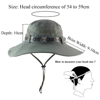 UPF 50 + кофа шапка за лятото на Мъже, Жени Boonie Шапка на открито с UV-защита на широки полета военна армия туризъм риболов тактически Sun Hat Cap