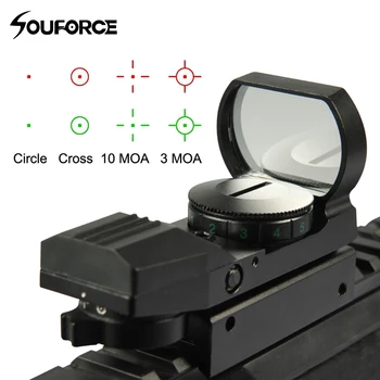US Hunting Tactical Red/Green Dot Sight холограма рефлекс за окото 20 мм рельсового оптични страйкбольного пистолет, пушка ловно пушка