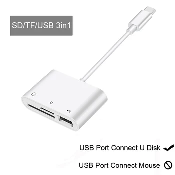 USB-Type C C USB Flash Disk U Drive SD TF Card Reader за IPAD, Macbook Pro за Huawei P40 P30 за Samsung S20 S9 S10 Забележка 10 PC