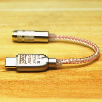 USB Type-C To 3.5 mm Jack 3D КПР Amp Audio Adapter DSD 128 Портативен усилвател за слушалки за Android-SAMSUNG, Huawei Mac Windows