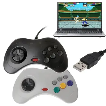 USB класически геймпад контролер жичен гейм контролер PC джойстик за Sega Saturn КОМПЮТЪР, лаптоп, лаптоп