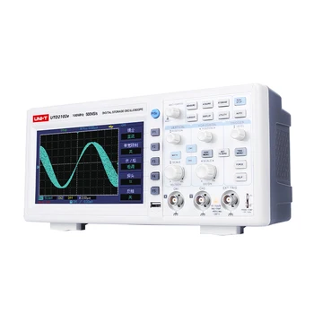 UTD2102E запомнящият се осцилоскоп 100 Mhz 2 канала аналогов осцилоскоп 500MSa/s 7