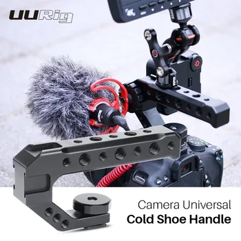 UURig R005 Camera Universal Cold Shoe Top Handle Hand Grip Голям външен монитор микрофон заполняющий светлина за Nikon, Canon, Sony DSLR