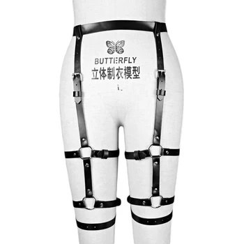 UYEE 2019 New Готика Women Harness садо-мазо Leg Секси Пънк Harajuku Garter Belt Leg Връзване Lingerie Thigh Straps Waist Belt