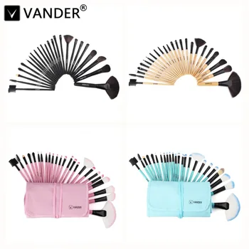 Vander Professional 24Pcs Makeup Brushing Brushes Set Beauty Cosmetics комплекти Eyebrow Shadow Powder Pincel Maquiagem w/ Pouch Bag