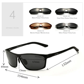 VEITHDIA нови квадратни алуминиеви поляризирани слънчеви очила мъжки слънчеви очила, Аксесоари, Мъжки слънчеви очила за шофиране сини слънчеви очила нюанси