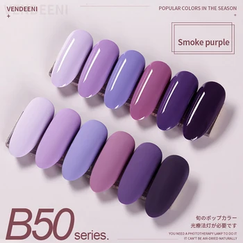 Vendeeni 6 бр./компл. гел-лак за нокти Комплект за дизайн на ноктите, чист и прозрачен 6 цвята гел-лак UV-гел-лак 15 мл