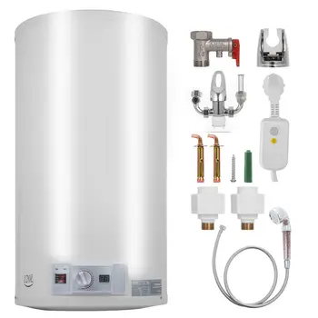 VEVOR 120L електрически нагревател за топла вода котел и резервоар за съхранение сейф w / накрайник за душ баня