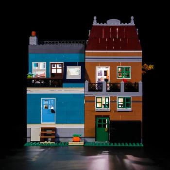 Vonado LED е съвместим с LEGO10270 Creator European Style Bookshop Street View Model Комплекти Blocks Bricks Education Toys