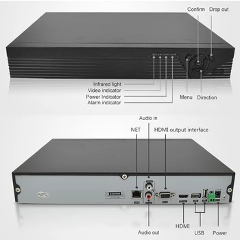 VStarcam 9CH / 16CH Onvif NVR Wifi Network Video Recorder разпознаване на HDMI-съвместим интерфейс аудио изход, видео облак съхранение