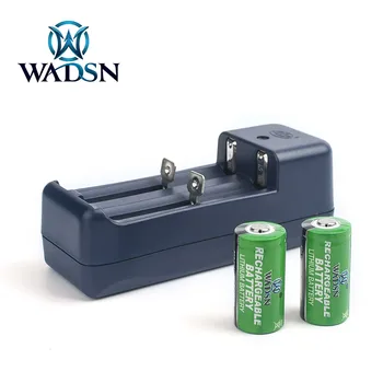 WADSN 16340 cr123a lithium 4 бр. зарядно устройство за фенерче PEQ специални акумулаторни батерии, зарядно устройство ловно оръжие светлина
