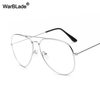 WarBLade Vintage Златна Рамка Очила Жени Ретро-Оптични Рамки За Очила Мъжете Късогледство Очила, Прозрачни Прозрачни Лещи Eyewears