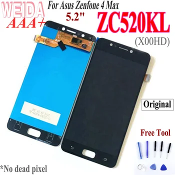 WEIDA оригинал за Asus ZenFone 4 MAX ZC520KL X00HD LCD сензорен дисплей дигитайзер, монтаж подмяна на дограма на безплатни инструменти