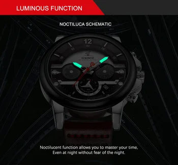 WEIDE луксозна марка кварцов мъжки часовник мода водоустойчив Кожена каишка мъжки часовник от дата многофункционален бизнес reloj hombre