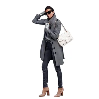 WEPBEL есен случайни жилетка однобортный отложной яка Slim-Fit тренч дамска мода плътен цвят палто с дълги ръкави