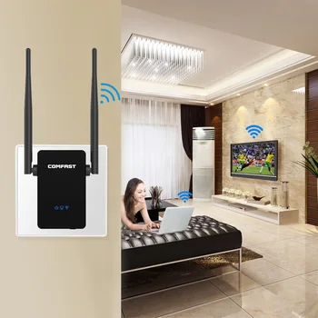 Wi fi Repeater 300Mbps Home Wireless N Router Wifi Repeater Long Wi fi Range Extender Booster 2*5dbi антена усилвател на EU-US