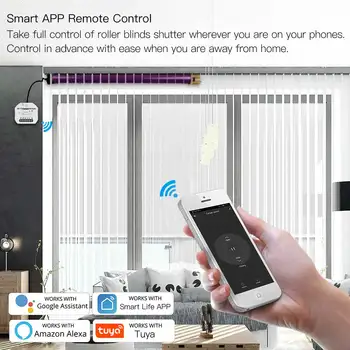 WiFi Mini Smart Curtain Switch Module рольставни Shutter Motor Smart Life, Sasha APP дистанционно управление на работата с Алекса Google Home