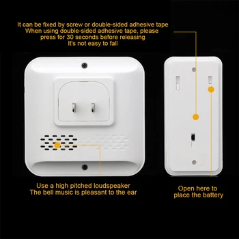 Wifi безжичен интелигентен звънец дистанционно управление водоустойчив звънец, подходящ за различни штекеров NK-Shopping