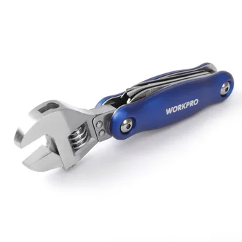 WORKPRO Multi Tool 8-in-1 регулируем гаечен ключ и многофункционален инструмент за къмпинг