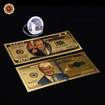 WR Доналд Тръмп Съединените Щати на Америка на 45-ия президент на банкноти Треска монета коллекционный спомен златна фолио банкноти