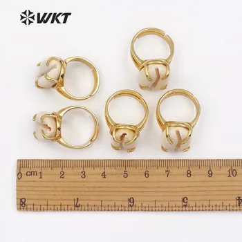 WT-R314 WKT търговия на Едро с природен каури Shell Vogue пръстени Зубец инсталиране на високо качество на пръстени жени сватба бижута на булката