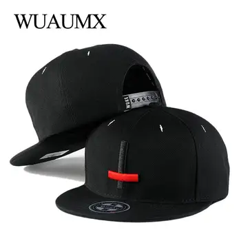 Wuaumx Марка лято бродерия кръст хип-хоп възстановяване на предишното положение шапки за мъже Жени плоски полета бейзболни шапки casquette de marque регулируем