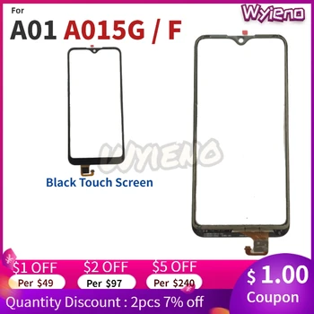 Wyieno за Samsung Galaxy А01 SM-A015F SM-A015G сензорен екран дигитайзер външно стъкло тъчпад преден панел 10 бр./лот
