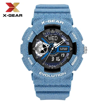 X-GEAR Марка мъжки спортни часовници мода Кронос за обратно отброяване Мъжки водоустойчива led цифров часовник човек военни часовници Relogio Masculino
