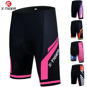 X-Tiger Women 3D Гел Padded Cycling Shorts Shockproof МТБ Mountian Bicycle Shorts Road Racing Bike Shorts