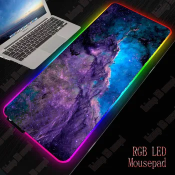 XGZ голям размер геймърска подложка за мишка RGB LED Light Голям мат офис компютърна клавиатура Starry Cloud pad водоустойчив