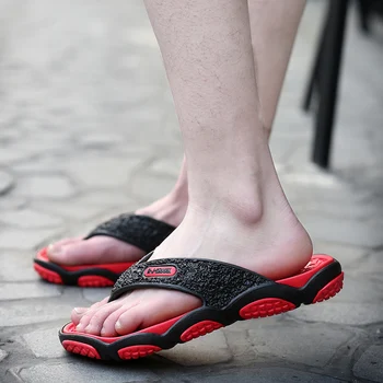 XiaGuoCai лято Марка възрастни чехли за мъже дишащи водоустойчиви мъжки чехли на открито гумени мъжки пързалки X1412 35