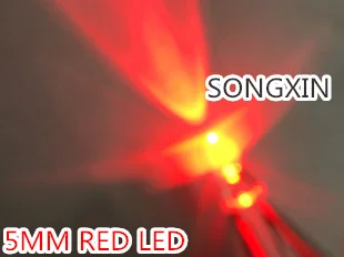 XIASONGXIN LIGHT 1000pcs 5MM Red LED light emitting diode прозрачен Rount LED/ F5mm Red light LED