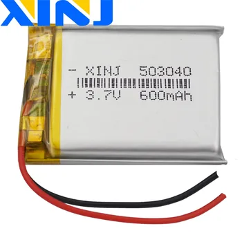 XINJ 3.7 V 600mAh литиево полимерна батерия липо cell 503040 за измерване на уреда Sat Nav музикален плейър шофиране камера, записващо устройство