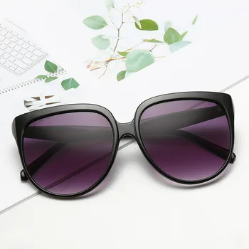 Xojox Fashion Women Cat Eye слънчеви очила луксозни големи слънчеви очила с UV400 ретро черно кафяв марка дизайнерски дамски слънчеви очила