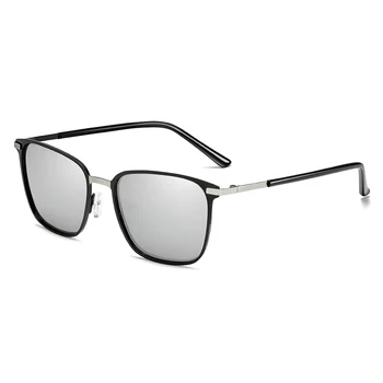 XojoX класически мъжки реколта поляризирани слънчеви очила сплав рамка за нощно виждане шофьорски очила на открито квадратни слънчеви очила за мъже