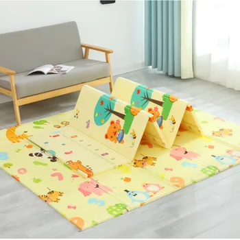 XPE водоустойчив скучно пол двустранен сгъваем постепенната килим, детски игрални тепиха забавни играчки детски активност мат сгъваем одеяло