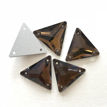 YANRUO 3270 триъгълник САМ шевни Crystal кристали за шиене на камъни, стъклени мъниста плоска задната планински кристал, направен за дрехи