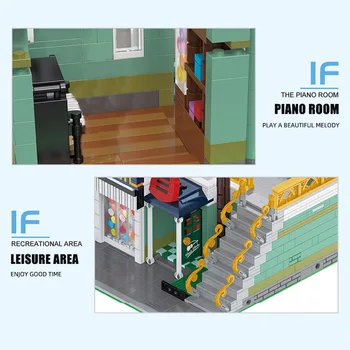 YC20008 Streetview Building Toys The MOC Musical Instrument Store Model Building Blocks Kit Assembly тухли детски коледни подаръци