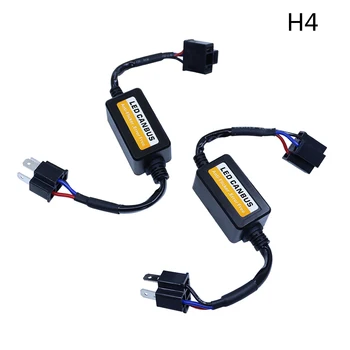 YCCPAUTO H4 H7 H8 H1 9005 9006 H3 кабел Canbus резистор H11 HB3 HB4 LED Cancellor натоварване без грешки блестящо декодер тел, 2 бр.